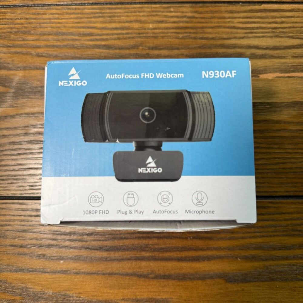 NexiGo FHD Webcam OS Black 1080p AutoFocus Plug & Play N930AF Privacy Covers